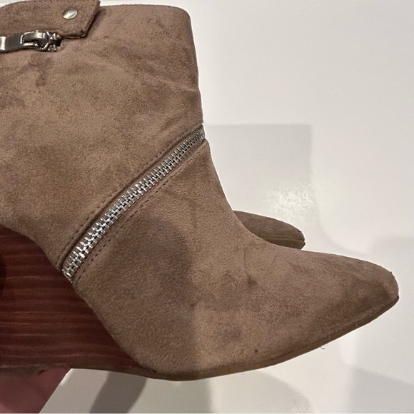 JustFab Karsey brown suede zipper booties size 8 - Picture 8 of 9